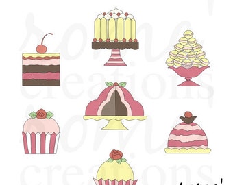 Popular items for cake clipart on Etsy