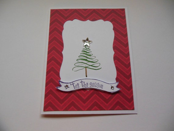 Christmas Tree Holiday Card Non Religious by FlipFlopCards on Etsy