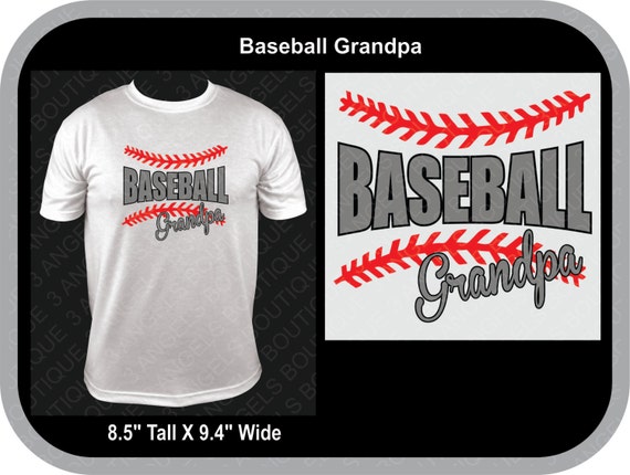 Download Baseball Grandpa with laces SVG Cutter Design INSTANT ...