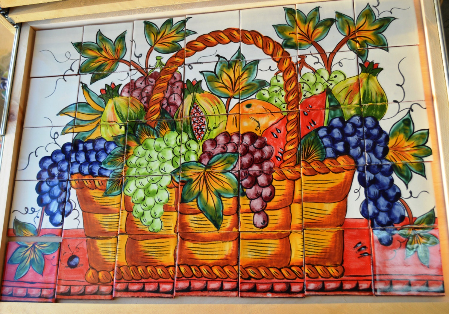 35 Pieces Mexican Tile Wall Mural   Il Fullxfull.699496423 Neiq 