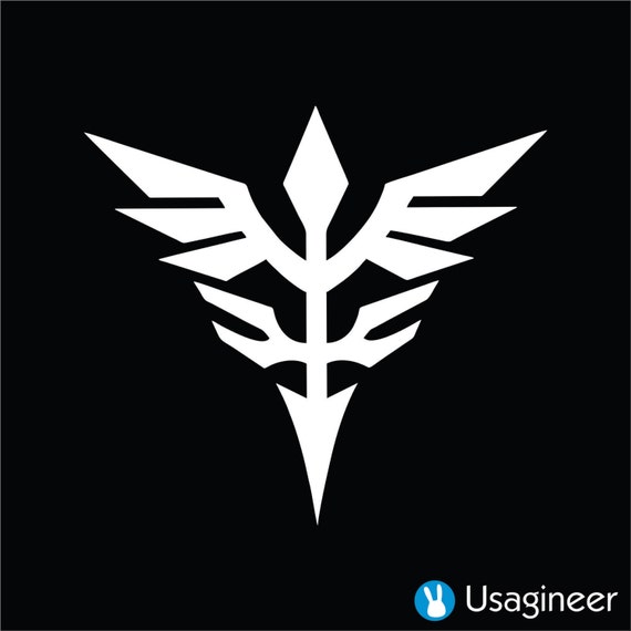 Gundam Neo Zeon Logo Anime Decal Sticker & Tshirt By Usagineer