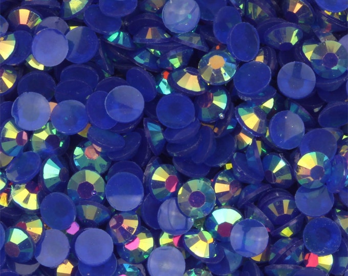 AB Blue Rhinestone Acrylic Resin 2mm 3mm 4mm 5mm 6mm nail art decoration diy