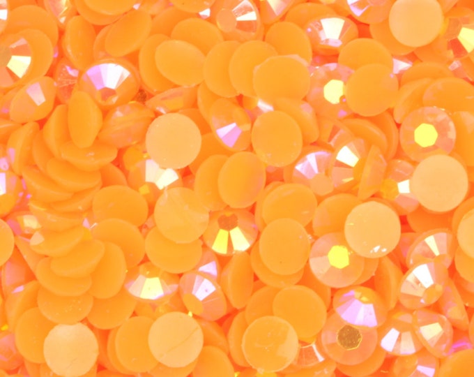 AB orange Rhinestone Acrylic Resin 2mm 3mm 4mm 5mm 6mm nail art decoration diy