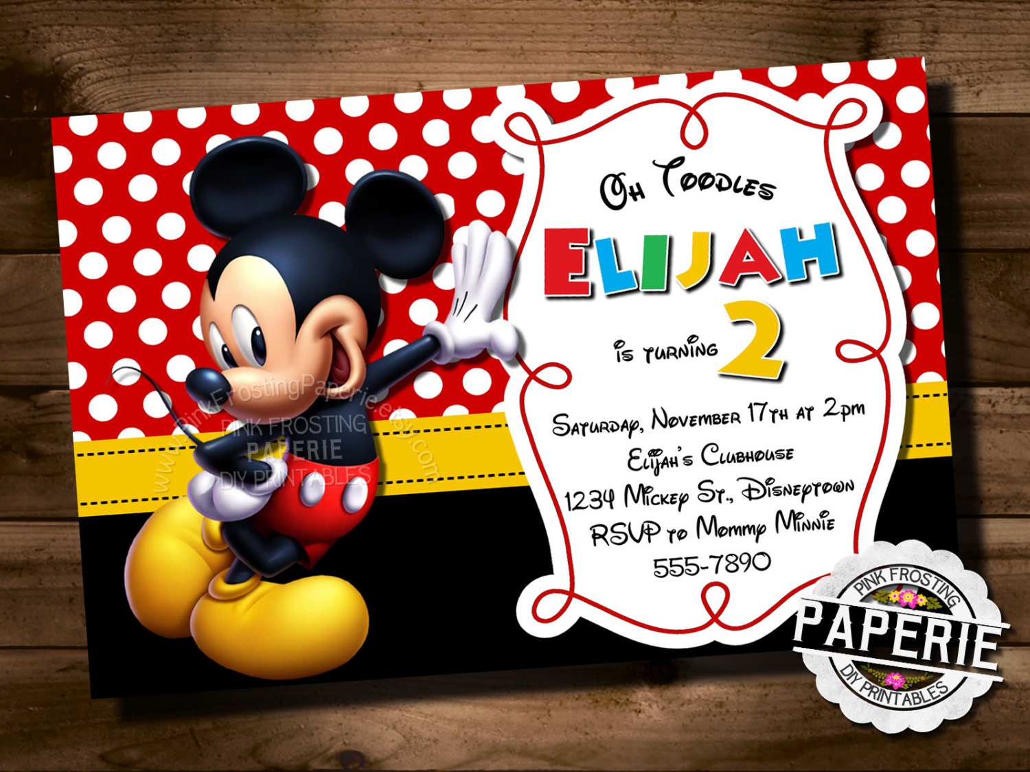 Mickey Mouse Birthday Party Invitations 9