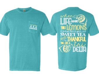 Tri Delta Delta Delta Delta Sweet Southern Sorority Pocket Tshirt
