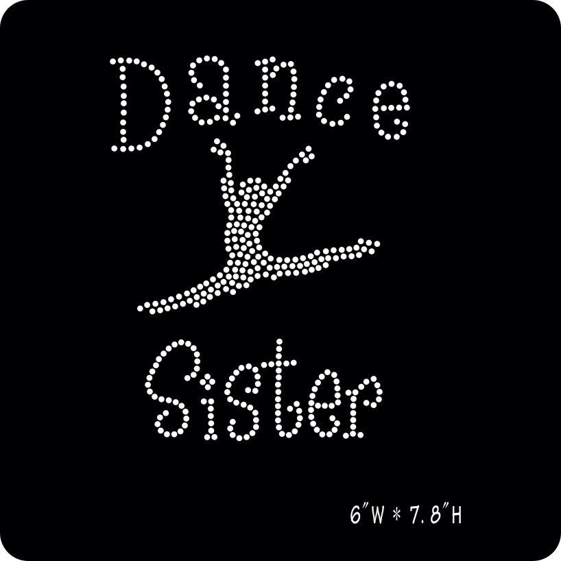 Dance Sister rhinestone transfer DIY by LaLaBoutiqueBling on Etsy