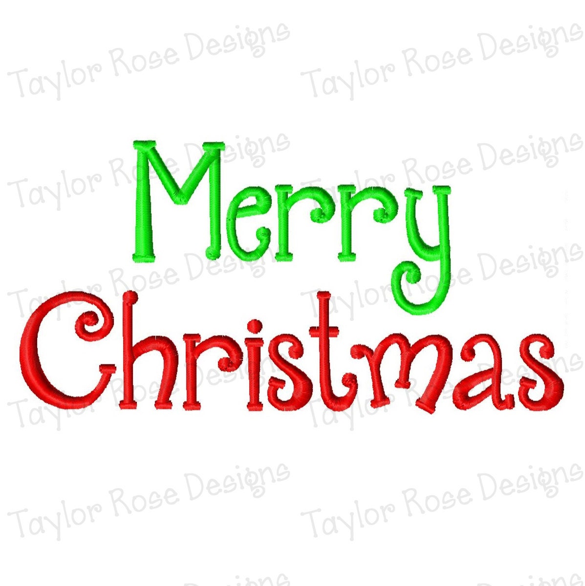 Merry Christmas Machine Embroidery Design 4x4 5x7 6x10 INSTANT