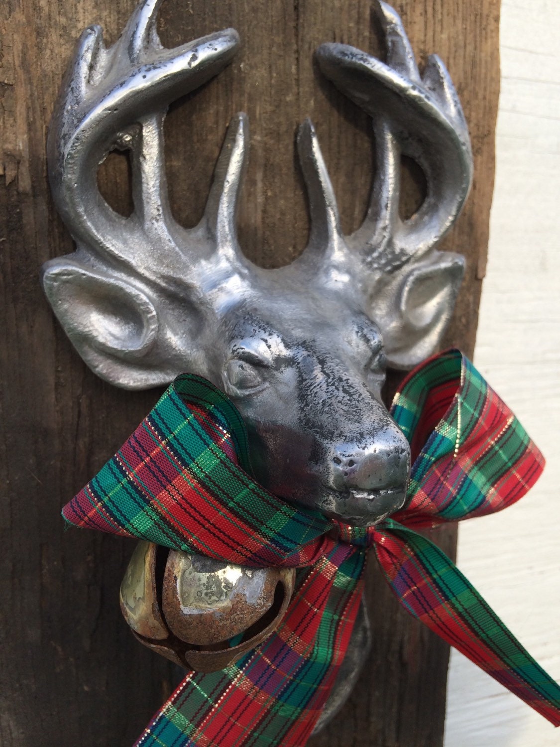 UNIQUE Vintage Metal Reindeer Christmas Wall by RustedFinchRoad