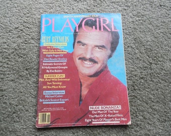 Vintage 1981 Playgirl Magazine With Burt Reynolds On Cover