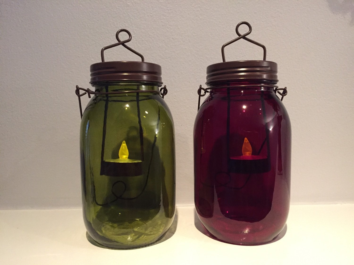 Christmas Mason Jar Tealight Candle Holder Winter Tealight