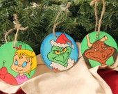 Handmade How The Grinch Stole Christmas Ornament, The Grinch, Cindy Lou who and Max Christmas, Winter, Grinch Cartoon
