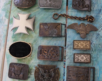 Lot of Assorted Belt Buckles