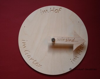 Schild Wir sind im Garten