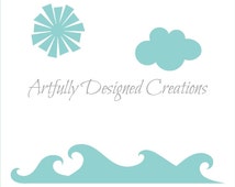 popular items for beach stencils on etsy