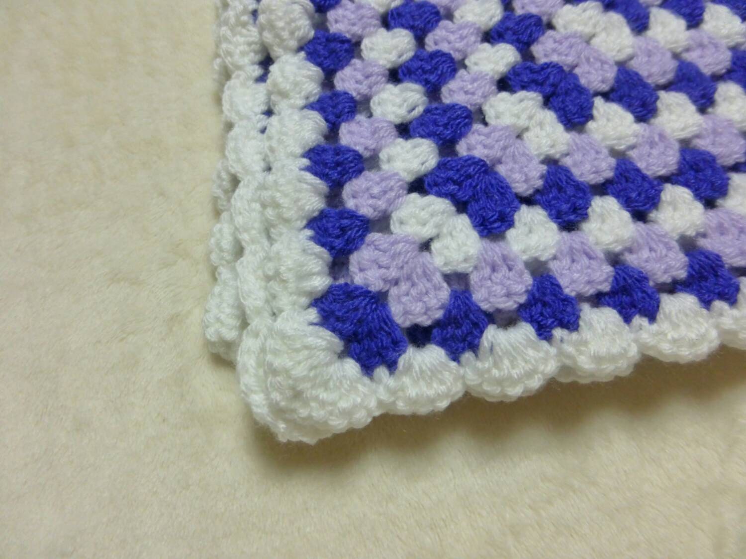 Crochet Baby Blanket and Matching Hat by CozyCuteCreations on Etsy