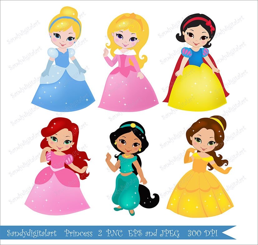 Princess 02 Digital Clipart Princess Clip Art by SandyDigitalArt