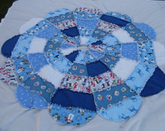 items similar to rag quilt christmas tree skirt on etsy items similar to rag quilt christmas tree skirt on etsy