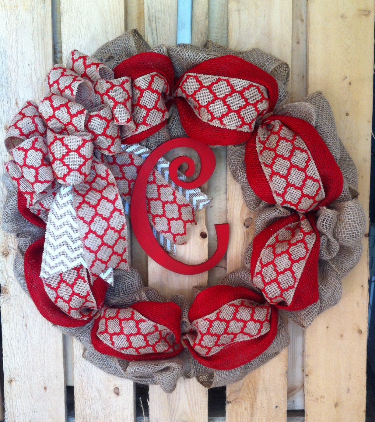 Burlap valentines day wreath, red valentines monogram wreath, gift for valentines day, wreath for door