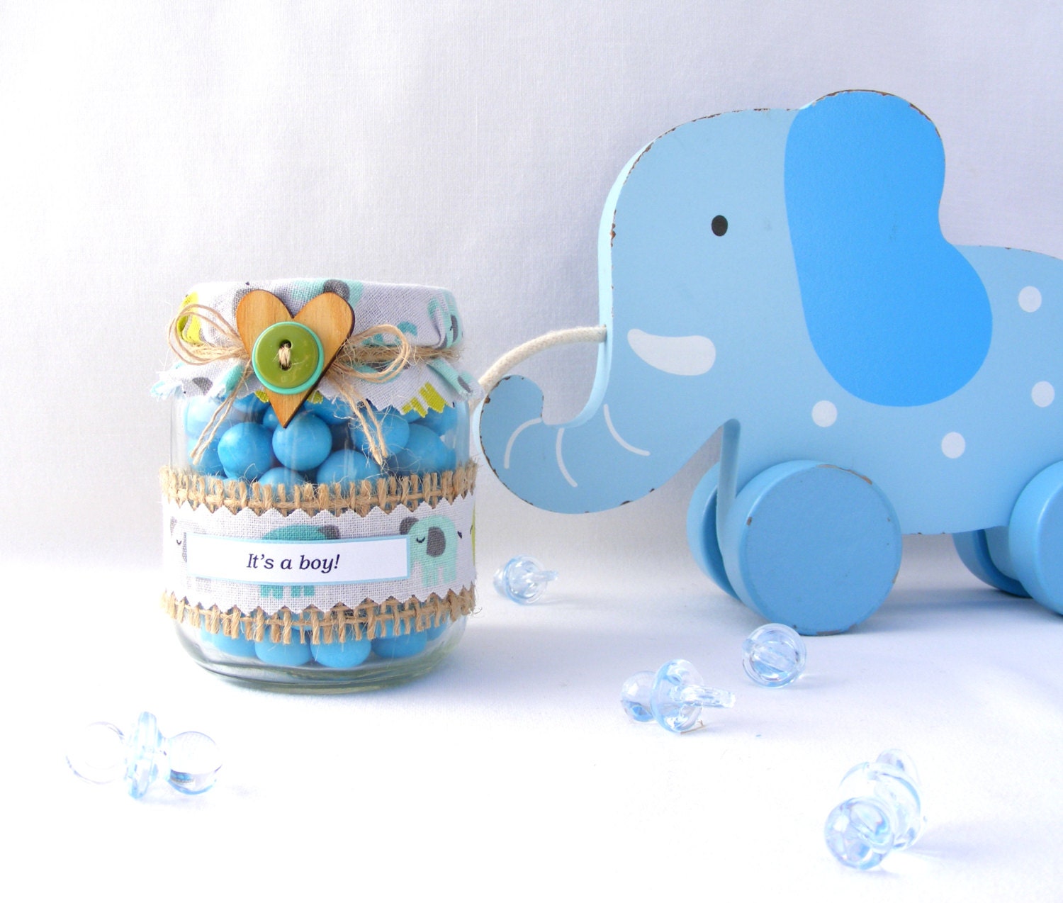 Baby shower favors in jar Rustic baby shower Edible birthday