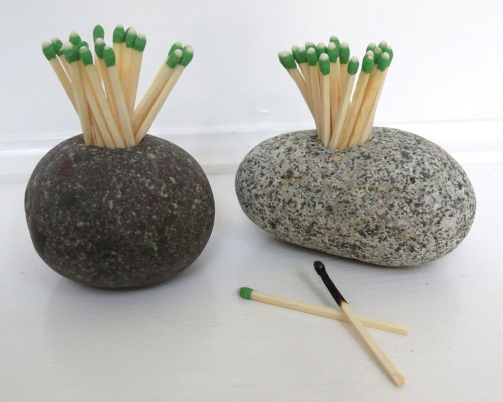 Stone Match Holder & Striker by RusticWorkbench on Etsy