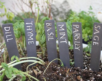 Vegetable Garden Marker set of 3 handmade ceramic vegetable