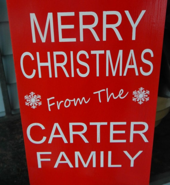 Personalized Christmas Outdoor Wooden Sign