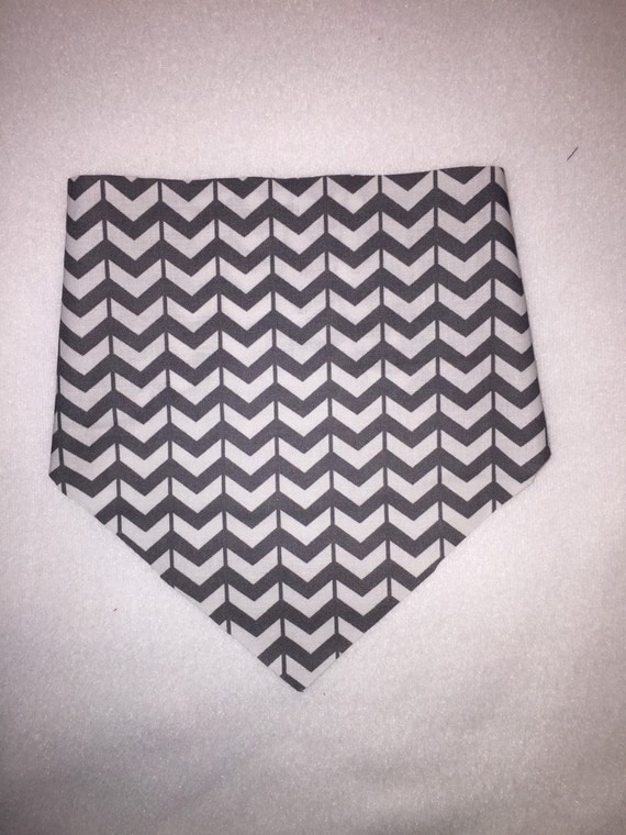 Gray and White Bandanna Bib 