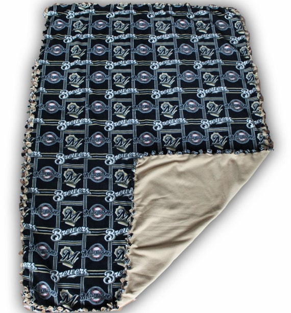 SALE Milwaukee Brewers fleece, Brewers fleece, weighted blanket, baseball blanket, MLB fleece, thermal, reversible, Wisconsin sports, MLB