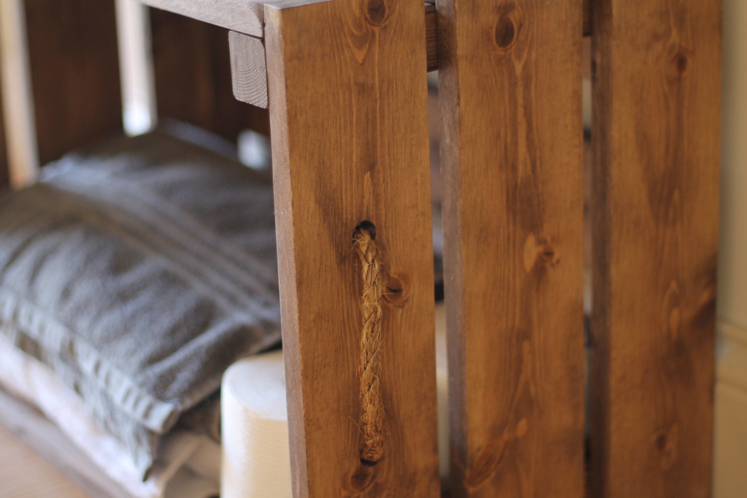 Rustic Wooden Crate Rustic Bathroom Storage Bathroom Shelf