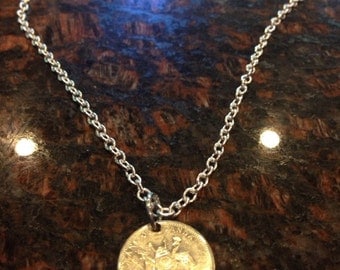 Uganda 50 shillings coin necklace