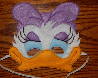 Daisy Duck or Webbigail Felt Mask - Costume Accessory - Any size available