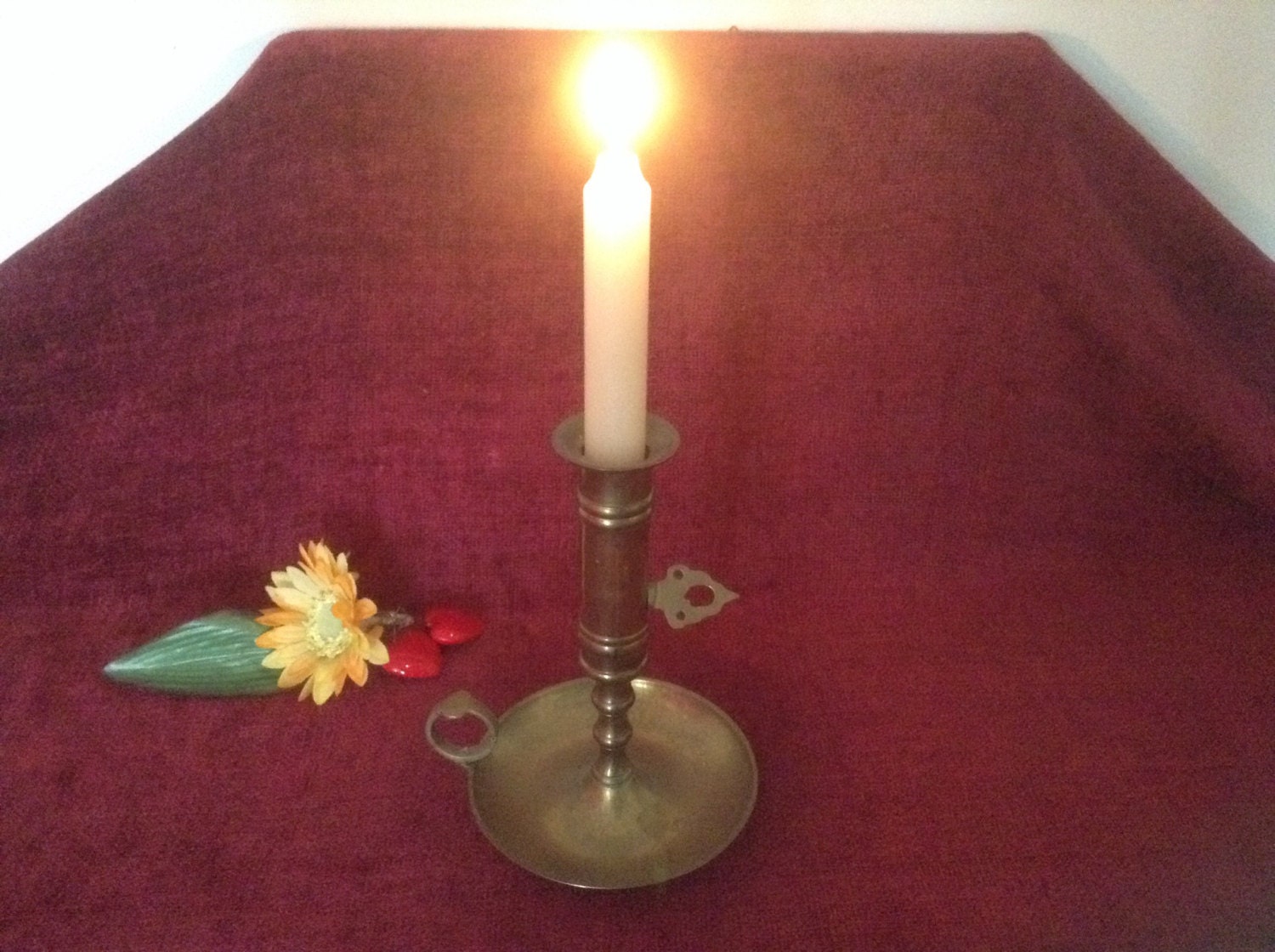 Vintage French Candelabra Single Hand Held Candle Holder