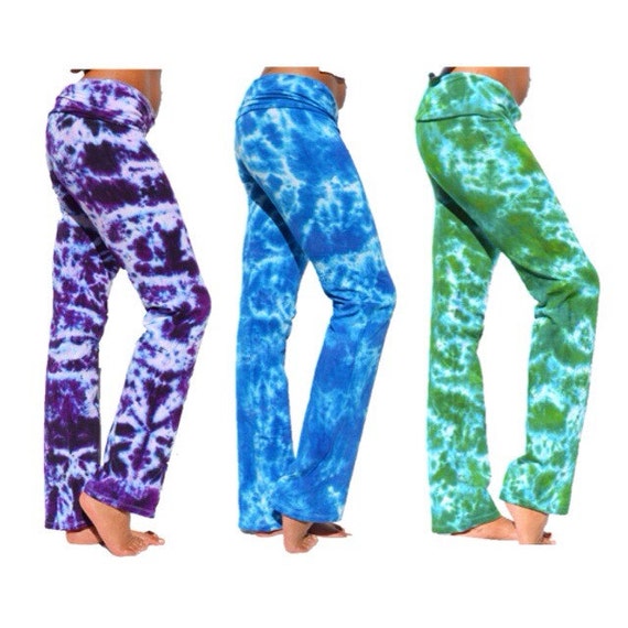 tie dye yoga pants flare