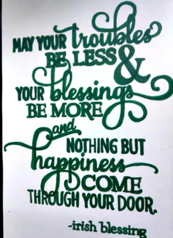 Irish Blessing Wall Art/Wall Decor/ Hand drawn by VisibleScribbles