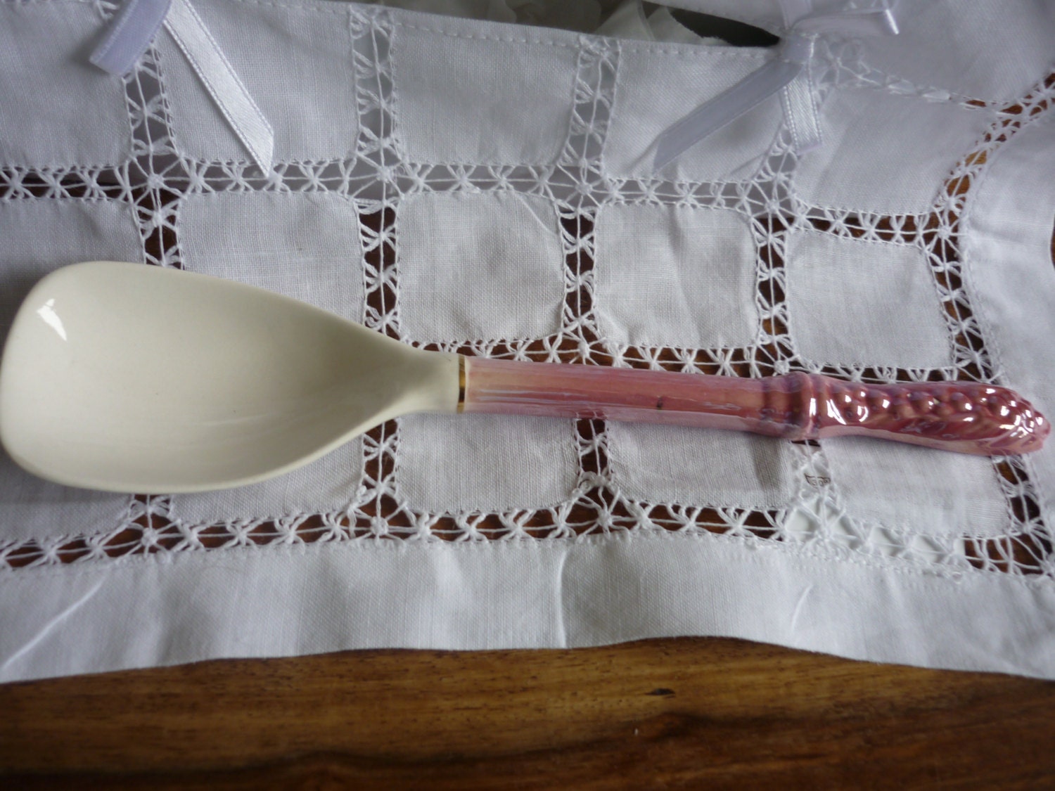 Ceramic Serving Spoon. Desert Serving Spoon. Large Serving Spoon