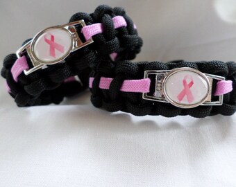 October breast cancer awareness 550 Paracord bracelet