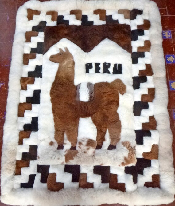 Alpaca Fur Rug Peruvian rug 120 x 160 cm 47.2 by