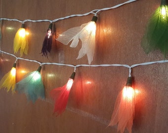 string lights dark blue tulip cute nice 20 flowers gift party