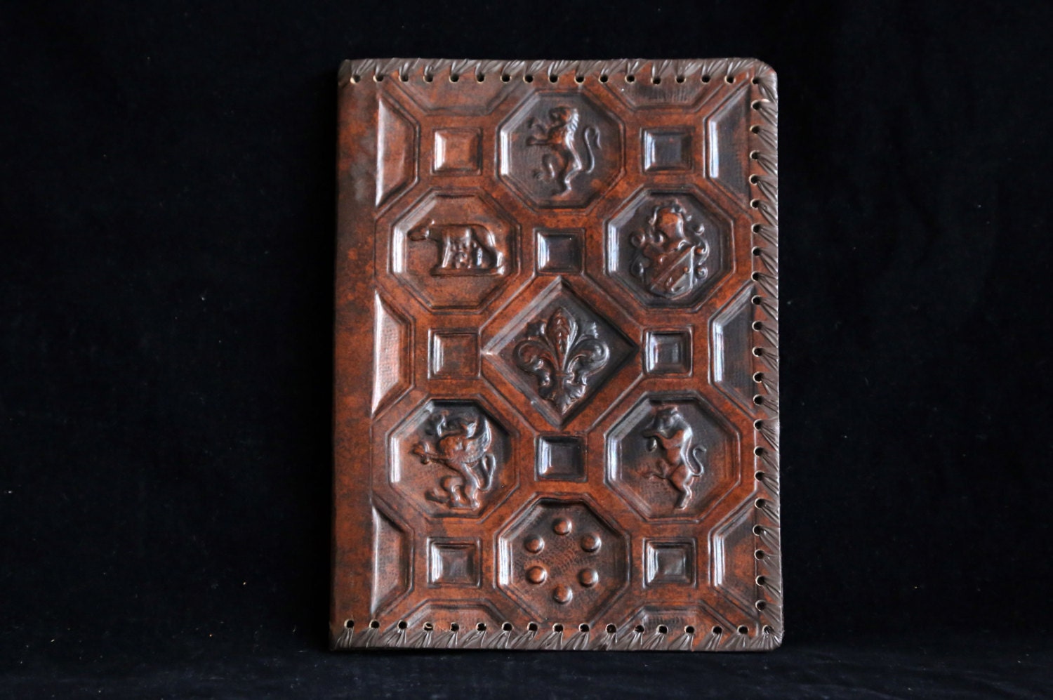 embossed Leather book Cover