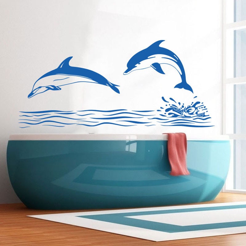 Dolphin Wall Decal Art Decor Sticker Bathroom Playroom dolphin