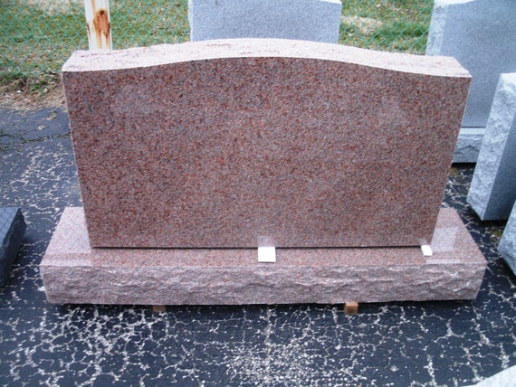 Cemetery Granite Headstone Morning Rose 42 x 6 x 24