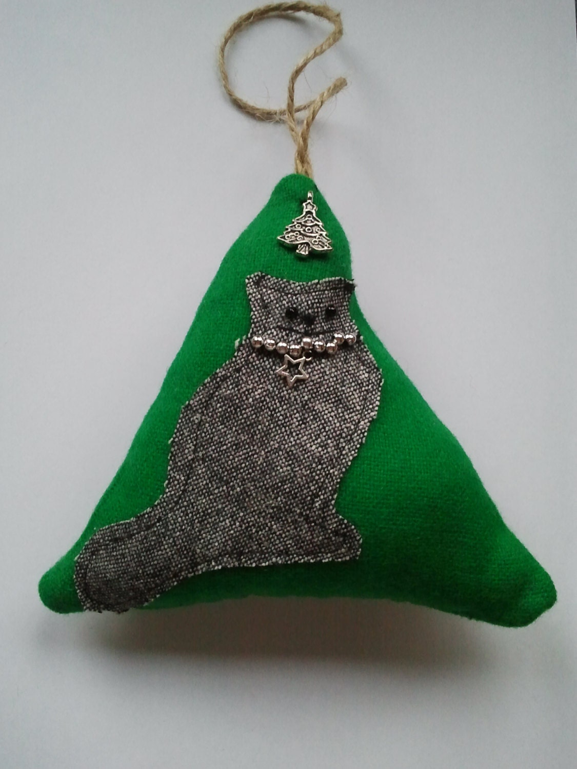 Cat design Christmas tree hanging decoration, cat lovers