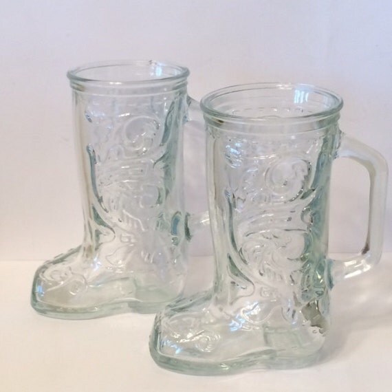 Vintage Cowboy Boot Drinking Glasses Cowboy Boot Cups Beer
