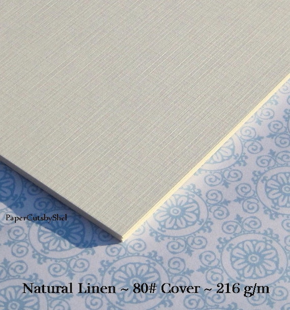 Natural Linen Card Stock 80 lb. 8.5 x 11 25