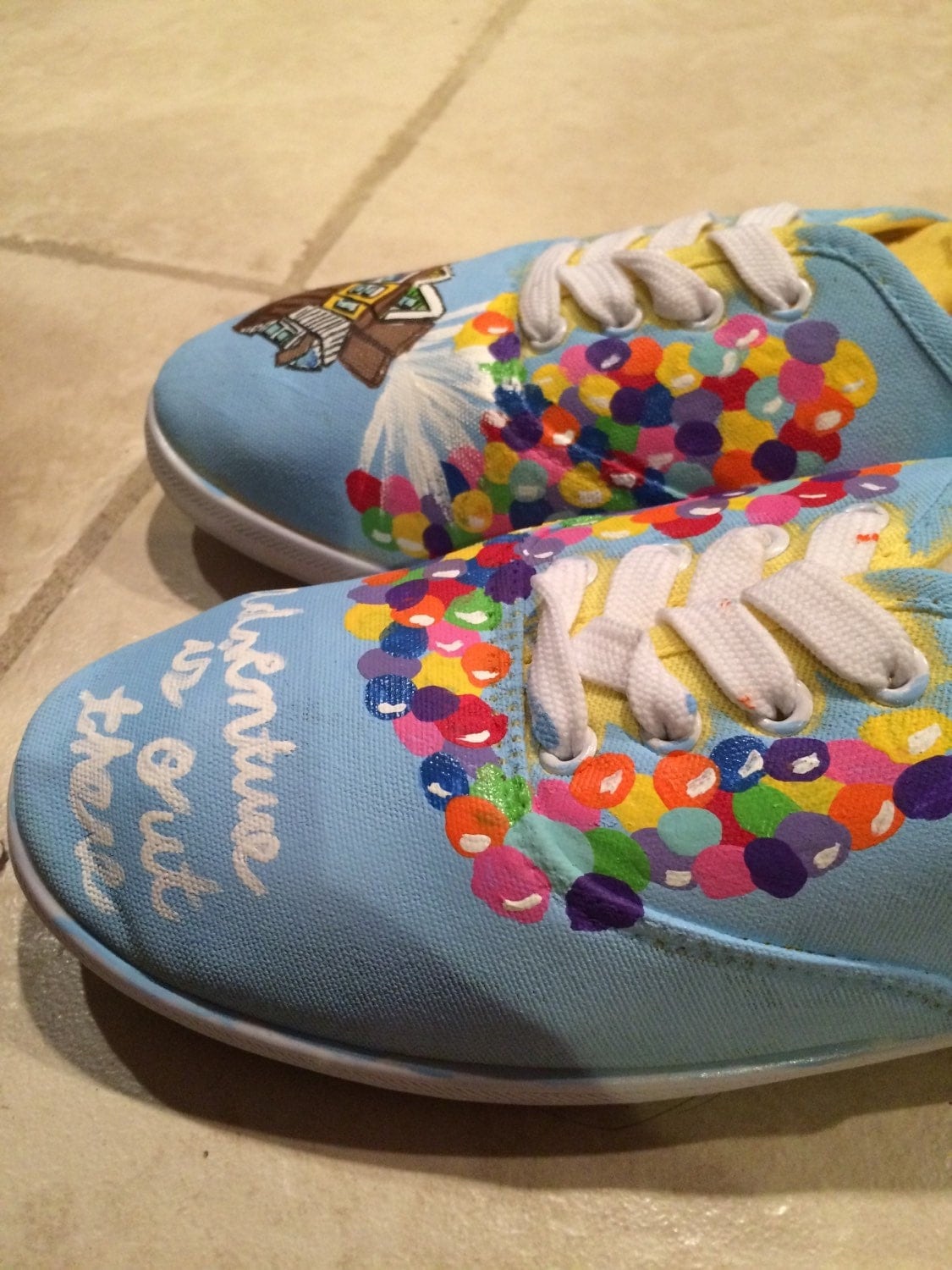 Disney pixars Up handpainted canvas shoes