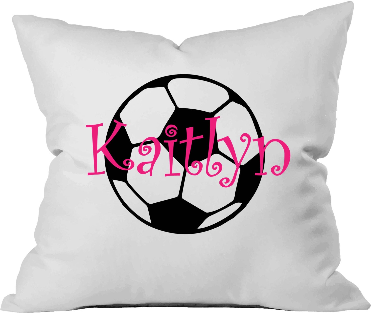 Personalized throw pillow. Soccer.