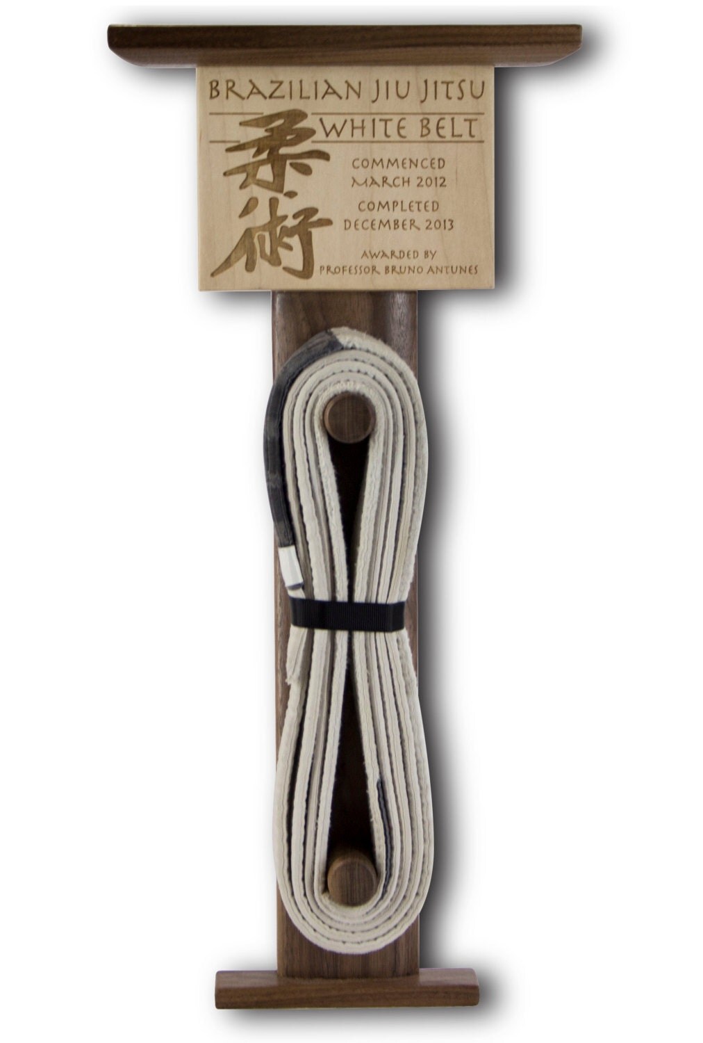 Brazilian Jiu Jitsu Belt Display Custom by RollDesignStudio