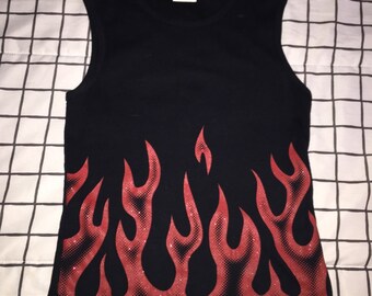 Popular items for flame shirt on Etsy