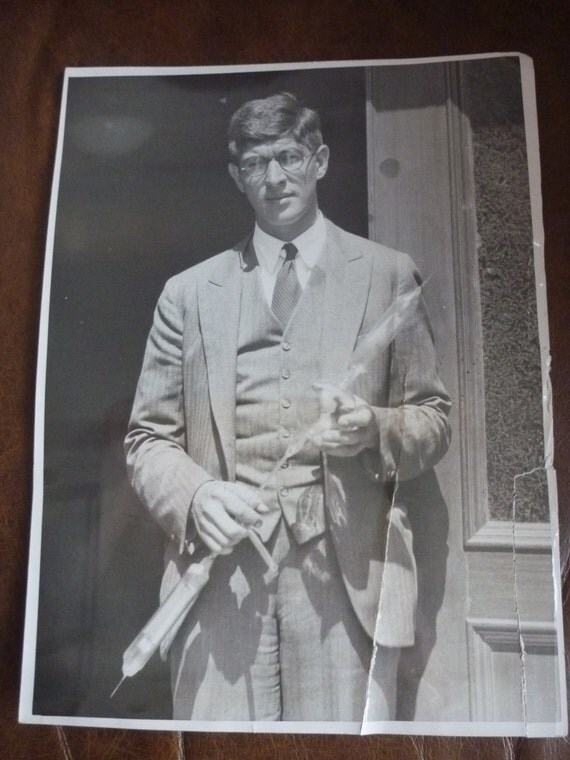 Items similar to Press Photo Dr Joseph Kaplan with Test Tube