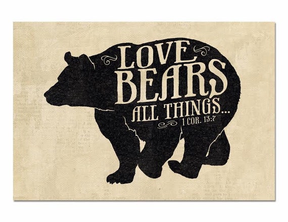 verse love things all about bible bears All BEARS by OneRedBuffalo Poster Bear Silhouette Things LOVE